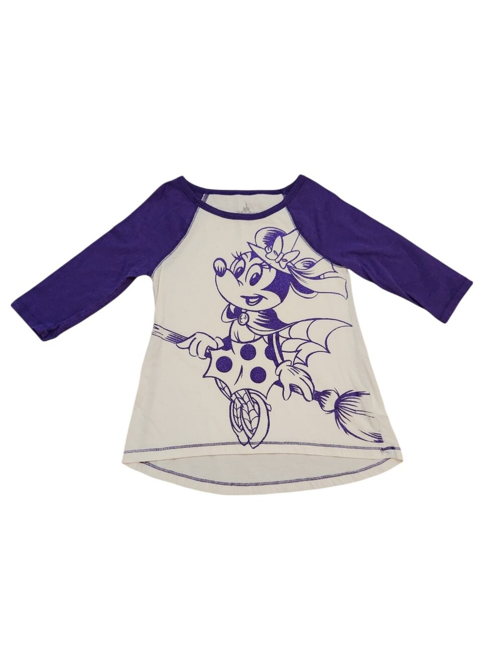 Disney Girls Happy Halloween Minnie Mouse 2017 Raglan T-Shirt Size Meduim